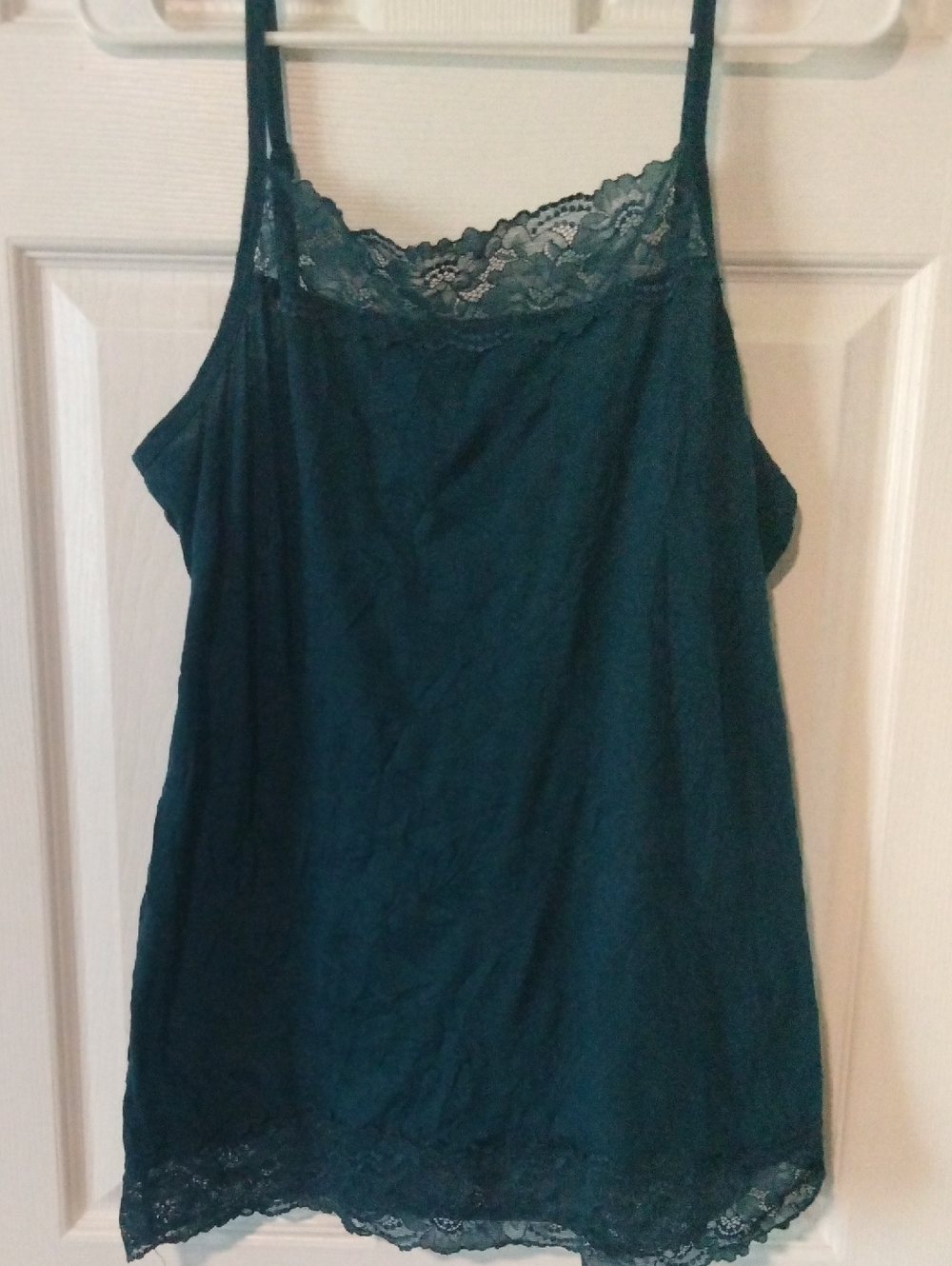Maurice's Lace-Trim Teal Camisole Tank Top Size 0x